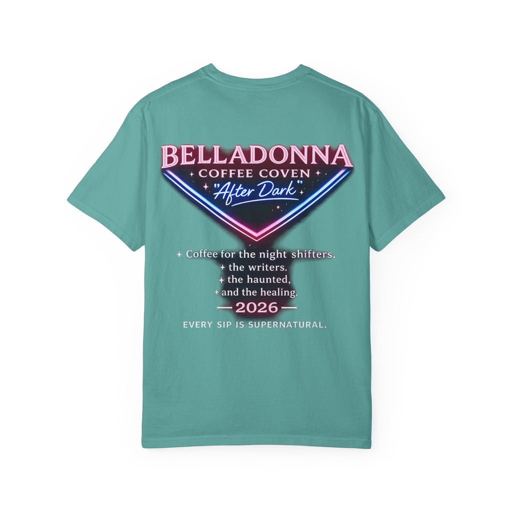 BellaDonna (BD) Coffee Coven "AFTER DARK" Unisex Garment-Dyed T-shirt