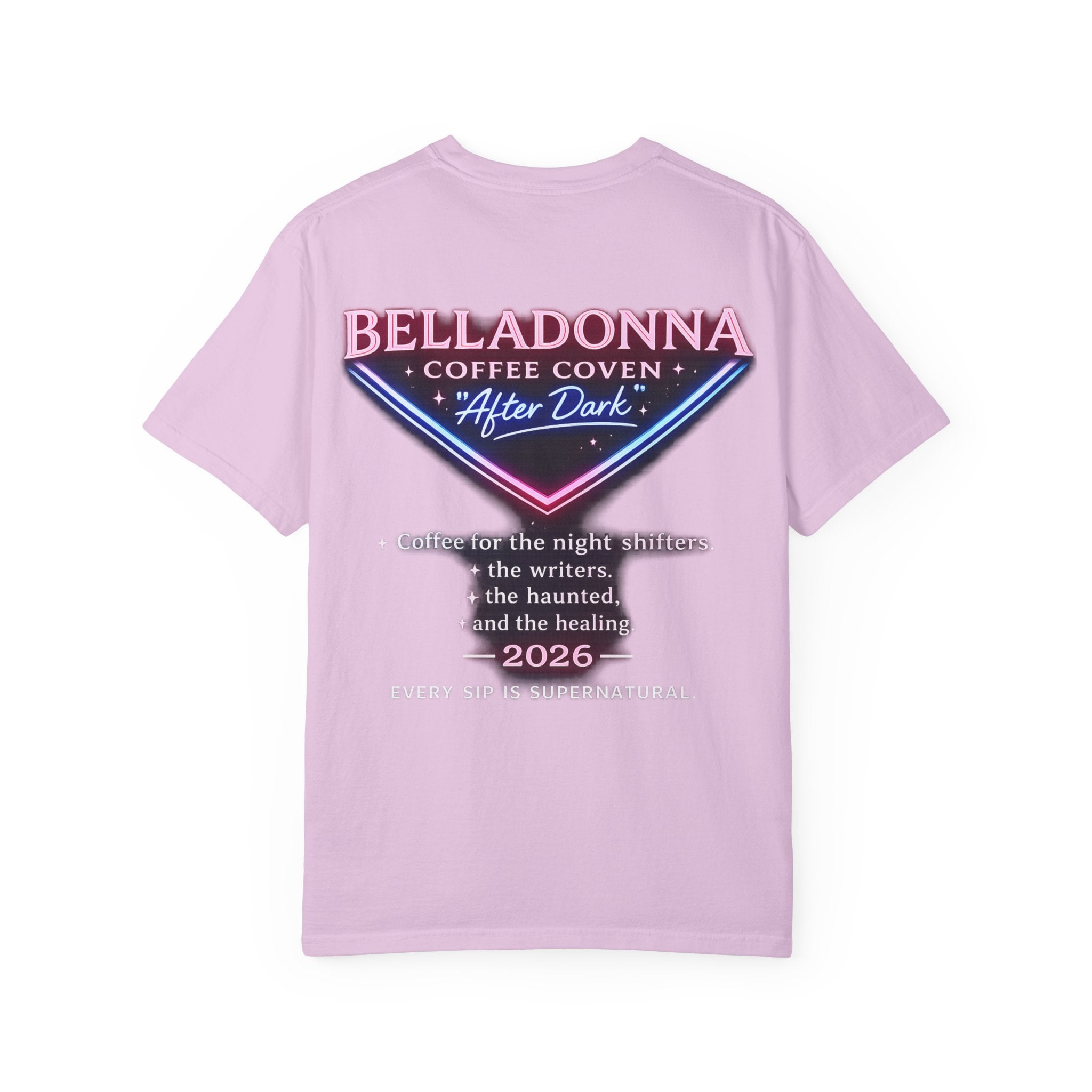 BellaDonna (BD) Coffee Coven "AFTER DARK" Unisex Garment-Dyed T-shirt