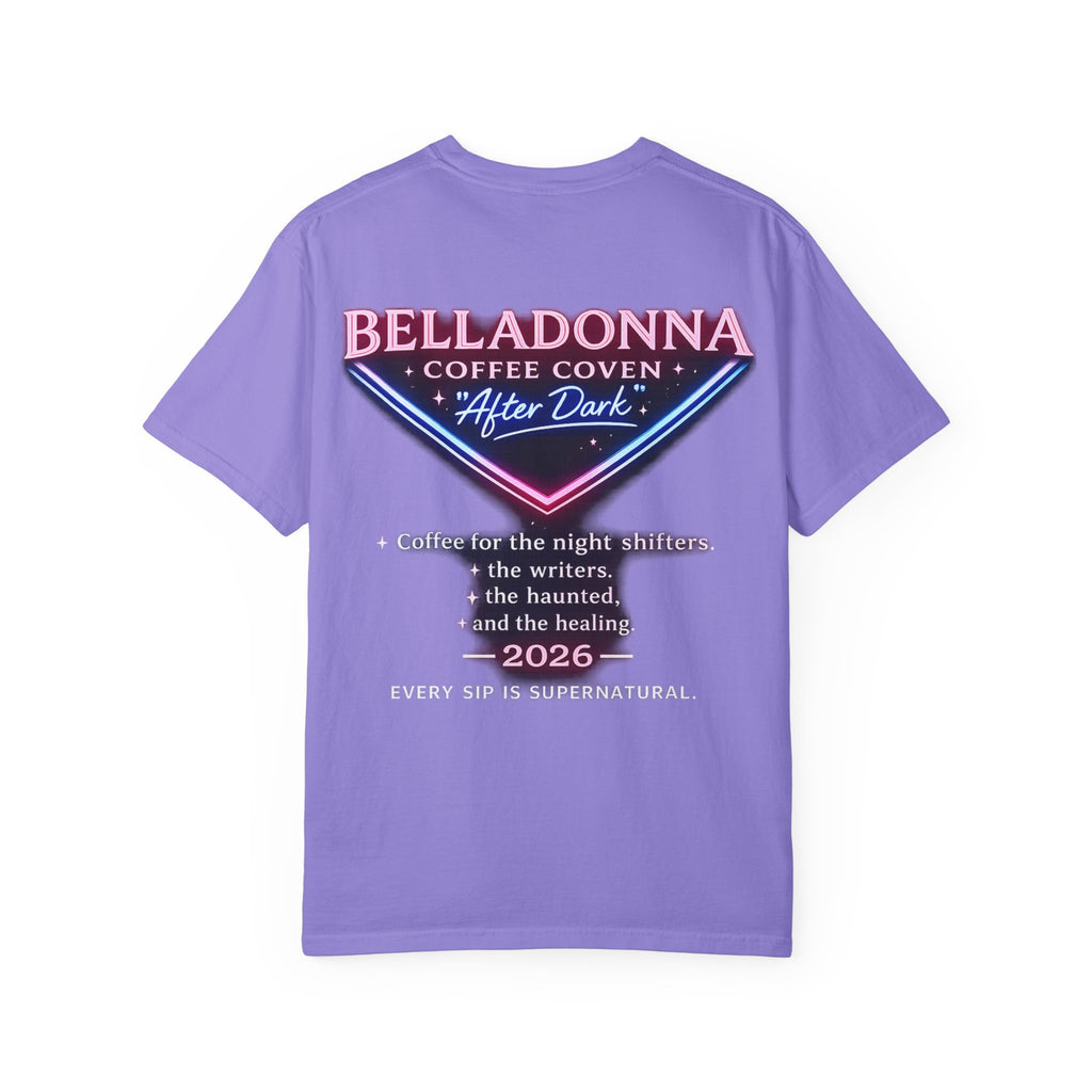 BellaDonna (BD) Coffee Coven "AFTER DARK" Unisex Garment-Dyed T-shirt