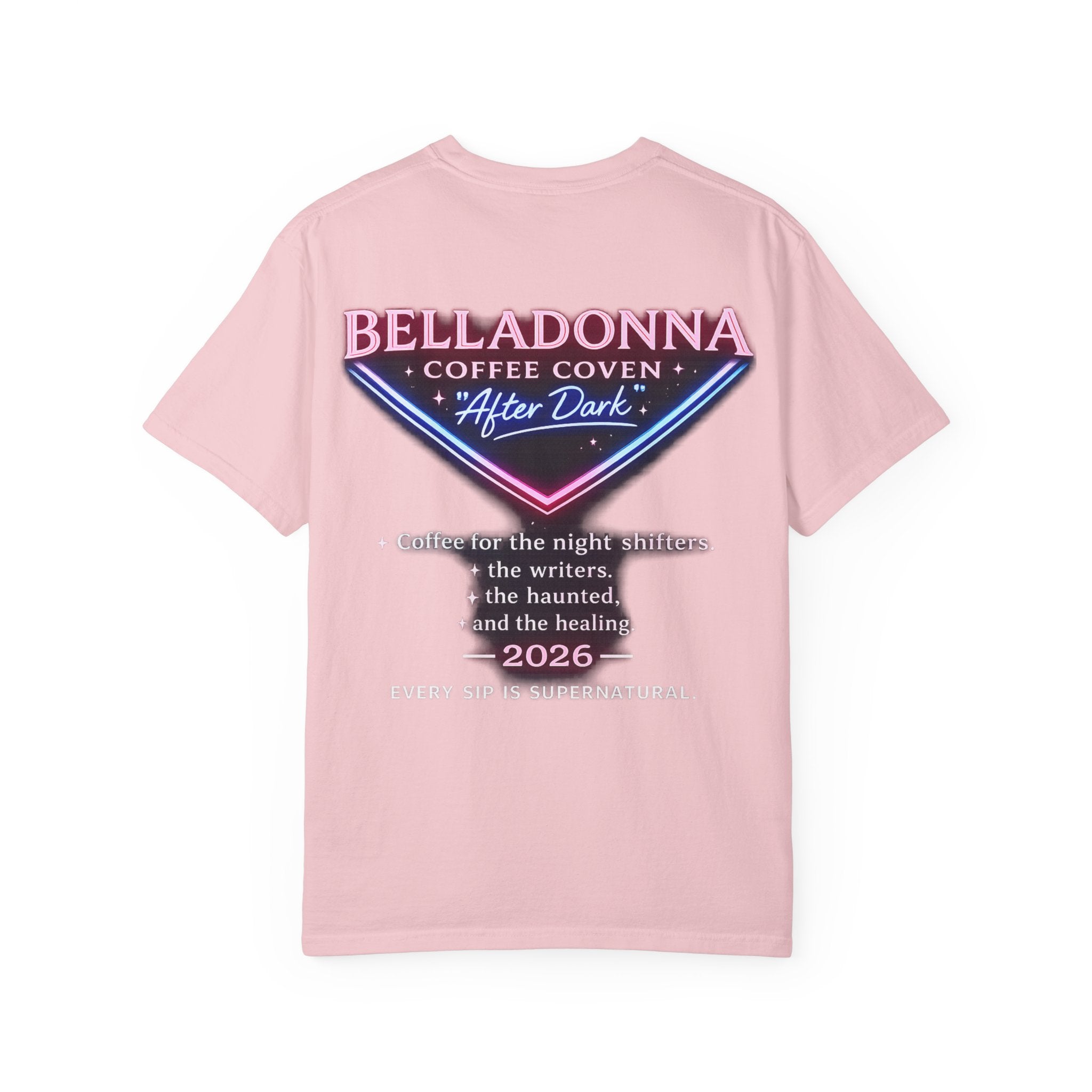BellaDonna (BD) Coffee Coven "AFTER DARK" Unisex Garment-Dyed T-shirt